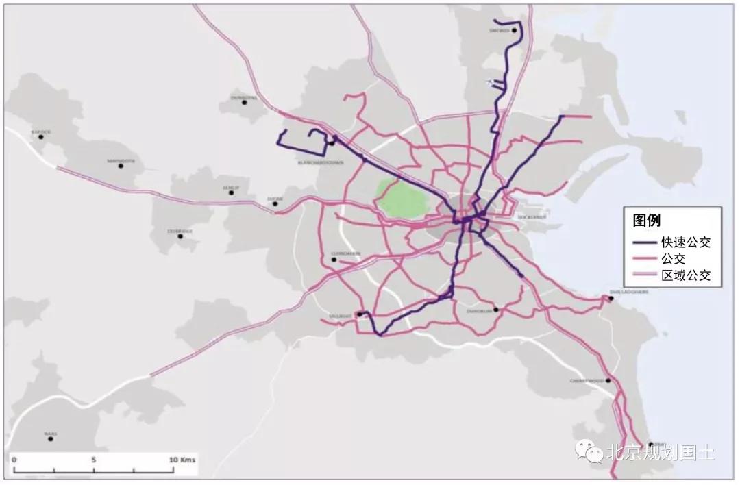 大都柏林地区自行车线路规划图(2035年) 都柏林此版交通规划的特色