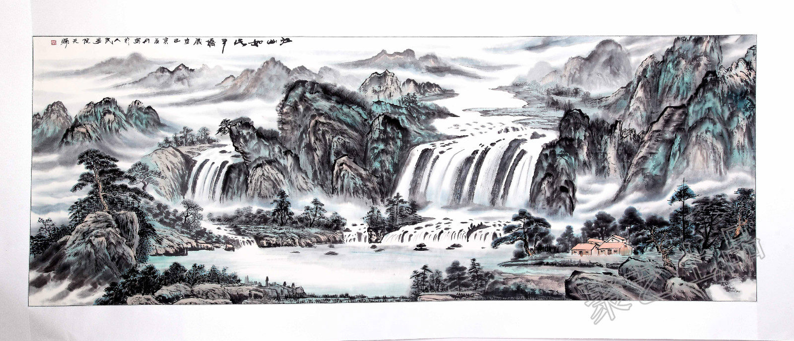 气势磅礴国画山水画 更适合企业领导办公室悬挂
