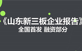 全国首发丨《山东新三板企业融资报告》总融资89.86亿元,济南占了近一半