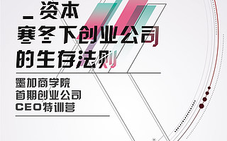 资本寒冬下创业公司的生存法则 | CEO特训营招募