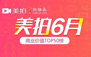 微播易公布美拍6月商业价值榜单