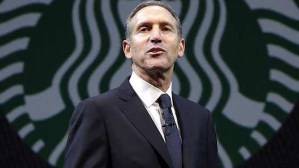 星巴克前CEO舒尔茨：在认真考虑竞选2020年美国总统
