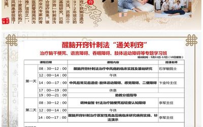 国医大师石学敏醒脑开窍针刺法学术交流活动