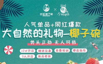 椰子碗加盟优惠活动火爆来袭！引爆“创业潮”