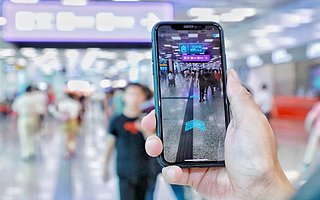 在鄭州機場叫輛滴滴體驗黑科技AR導航，直達網約車上車區