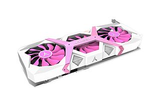 盈通粉色系RX 5700XT上架：純白背板 粉色三風扇