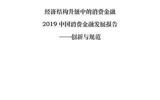 国家金融与发展实验室：2019年中国消费金融发展报告（附下载）