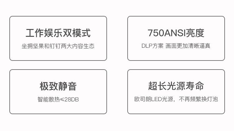 钉钉智连 坚果D3-H 商务办公投影仪