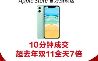 绝对爆款诞生!10分钟苹果天猫双11成交额超去年全天7倍