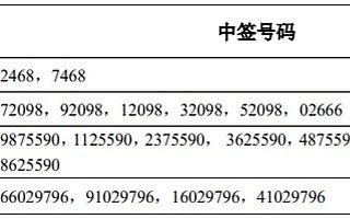 銳明技術(shù)IPO:網(wǎng)上中簽號碼共3.89萬個 網(wǎng)下20名投資者未參與申購