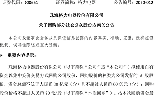 一個月損失200億后，董明珠出60億大招！這次員工將受益最大？