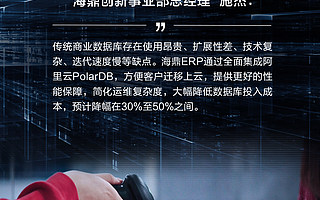 海鼎ERP全面兼容阿里云PolarDB數(shù)據(jù)庫(kù) 可幫零售企業(yè)成本下降50%