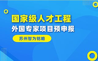苏州工业园区企业预申报国家级人才工程外国专家-政府补贴高