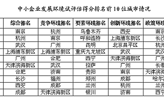 2019年度中小企业发展环境第三方试评估报告发布