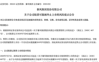 暴跌99％、暫停上市之后，“妖股之王”或被終止上市！