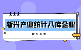 苏州规模以上新兴产业统计入库企业申请要求有哪些-专业维护团队