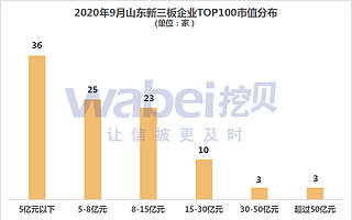 2020年9月山東新三板企業市值TOP100 齊魯銀行130億元居第一