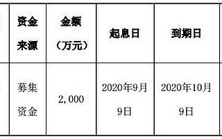 藥石科技贖回2000萬元理財產品 年化收益率2.86%