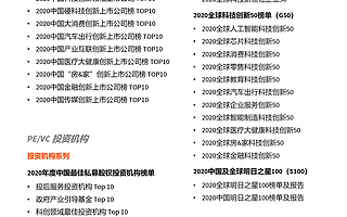 方兴未艾：《2020全球科技新领袖企业TOP50》榜单即将发布