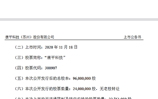 康平科技、匯創(chuàng)達將于11月18日上市