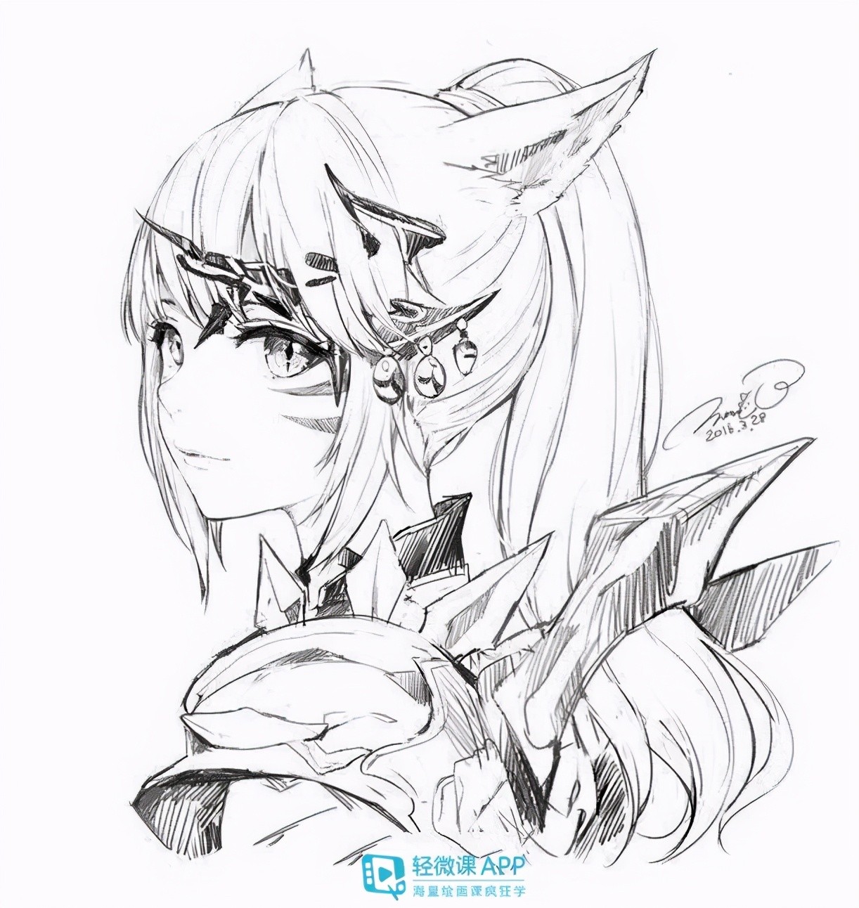 怎么画线稿轻松绘画动漫人物线稿