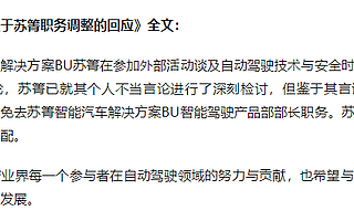 因發表針對特斯拉的不當言論，華為免去蘇箐智能駕駛產品部部長職務