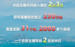 淘寶直播：11萬農民主播平均月收入翻番，帶動20萬人就業