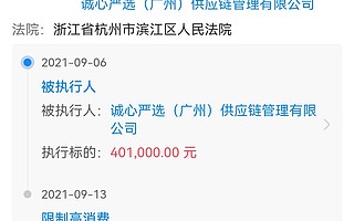 大公司動態∣蜜雪冰城1年成立9家公司；誠心嚴選被薇婭申請限制高消費