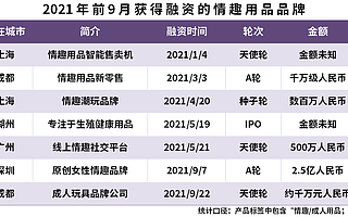 2021年情趣用品賽道“春風乍起”，大人糖融資成績亮眼