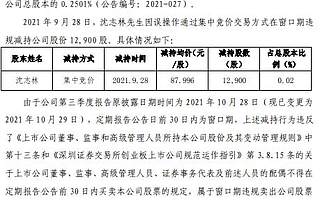 泰林生物董事沈志林在窗口期違規減持1.29萬股 稱是誤操作