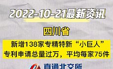 四川省：新增138家專精特新“小巨人”，专利申请总量过万，平均每家75件