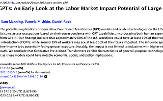 OpenAI:GPT或颠覆美国19%工作,部分高薪岗位影响更大