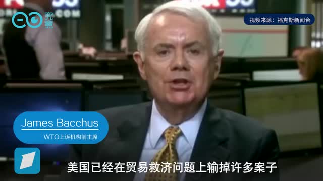 WTO上述机构前主席：美国将在所有关于关税的WTO案中败诉